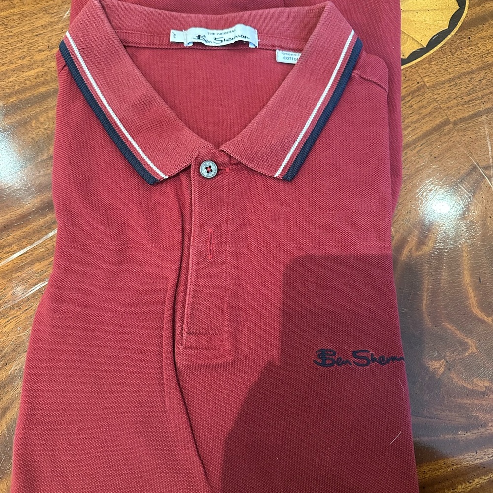 Ben Sherman red maroon polo shirt